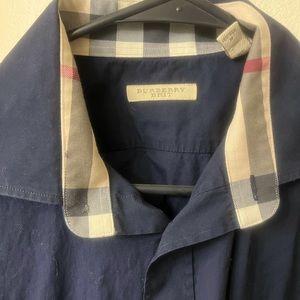 Men’s Burberry Brit Navy Blue Dress Shirt